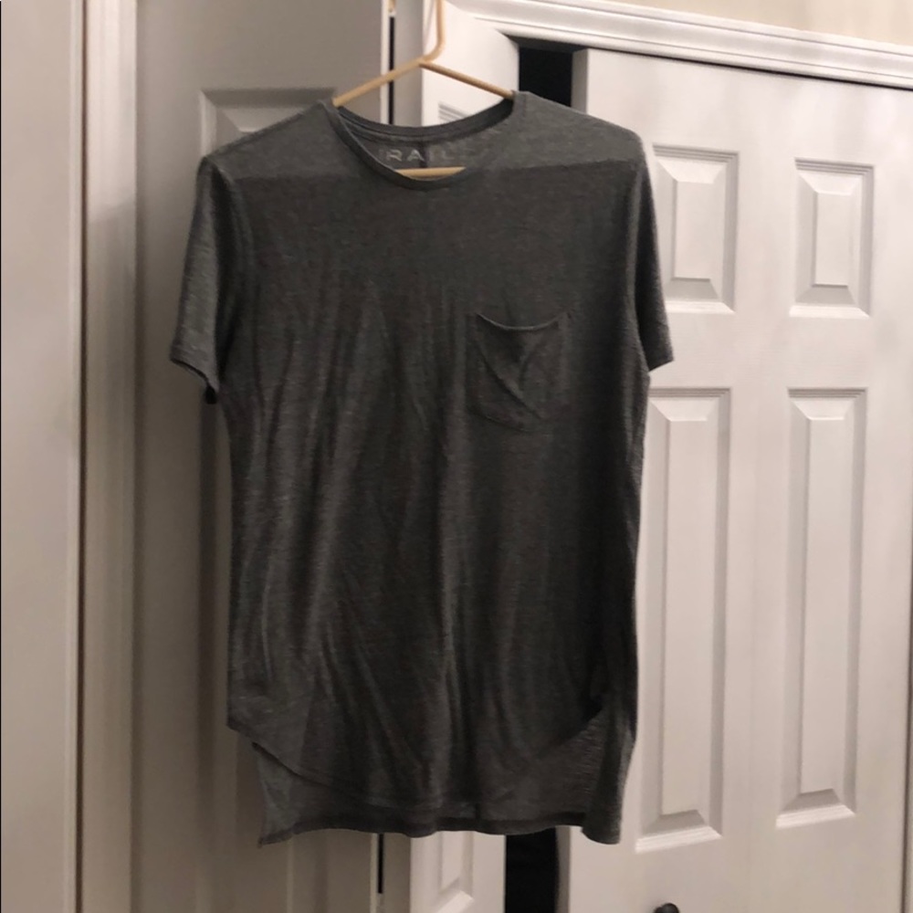 Grey elongated T shirt